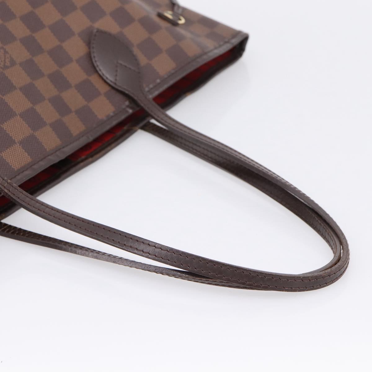 LOUIS VUITTON Damier Ebene Neverfull MM Tote Bag N51105 LV Auth 209146