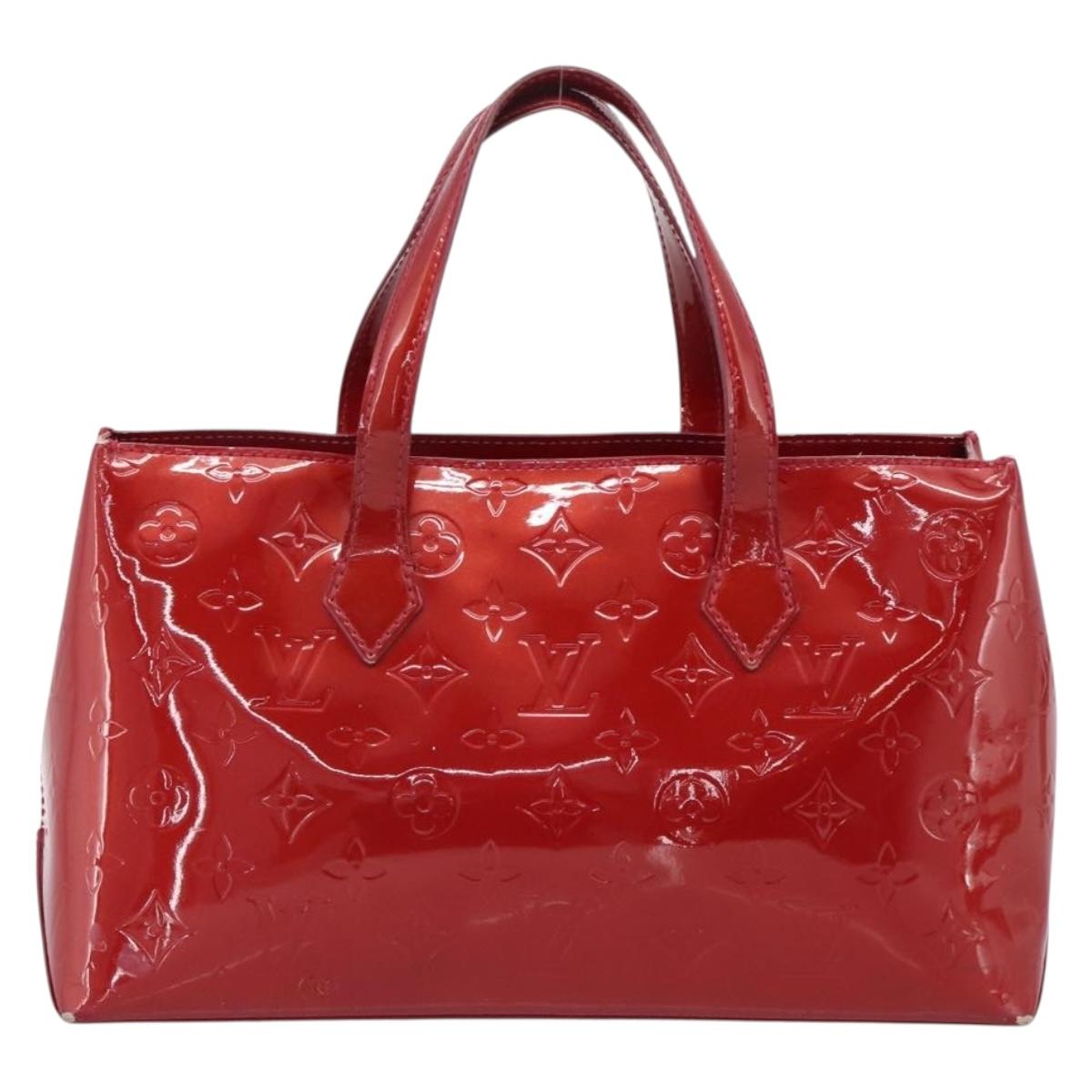LOUIS VUITTON Monogram Vernis Wilshire PM Pomme D'amour M93642 LV Auth 209152