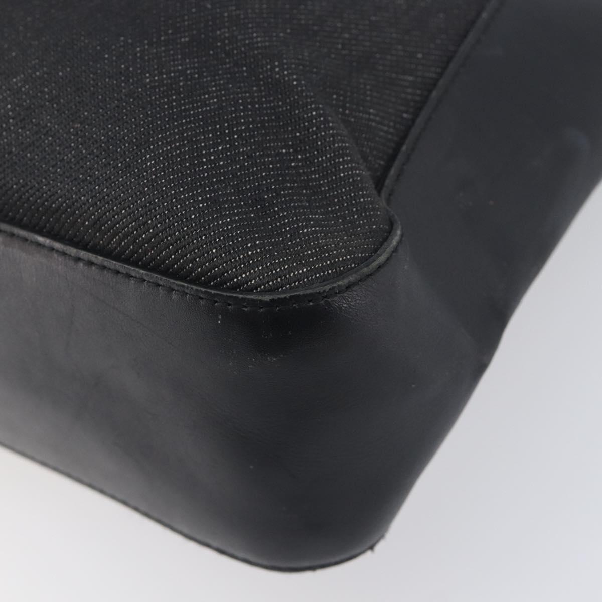 GUCCI Tote Bag Canvas Black Silver 73983 Auth 209158