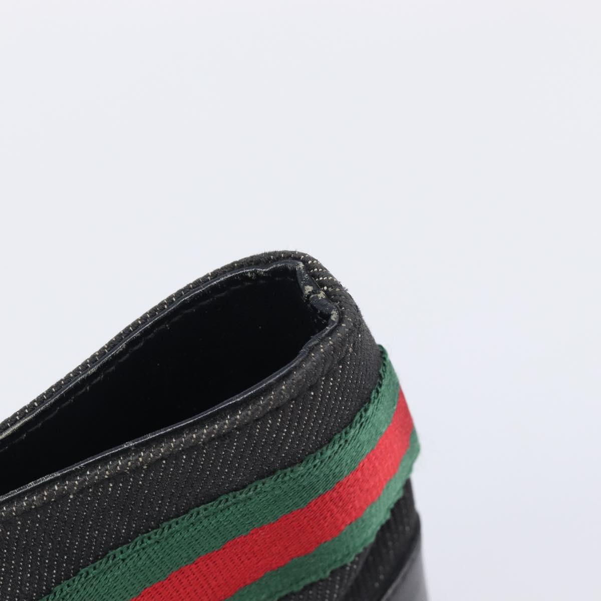 GUCCI Tote Bag Canvas Black Silver 73983 Auth 209158