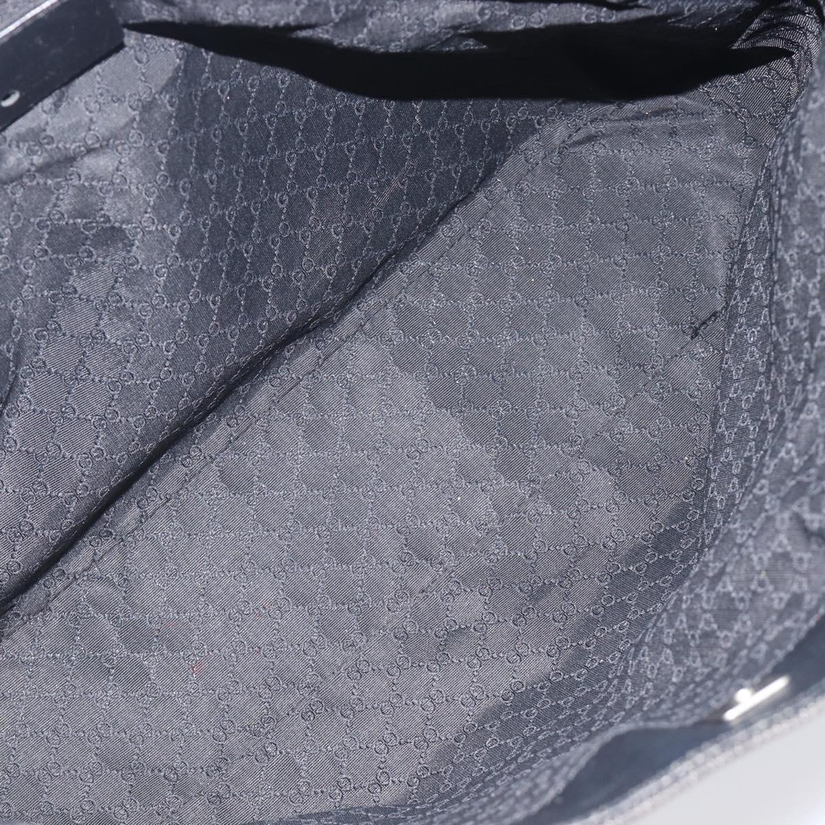 GUCCI Tote Bag Canvas Black Silver 73983 Auth 209158