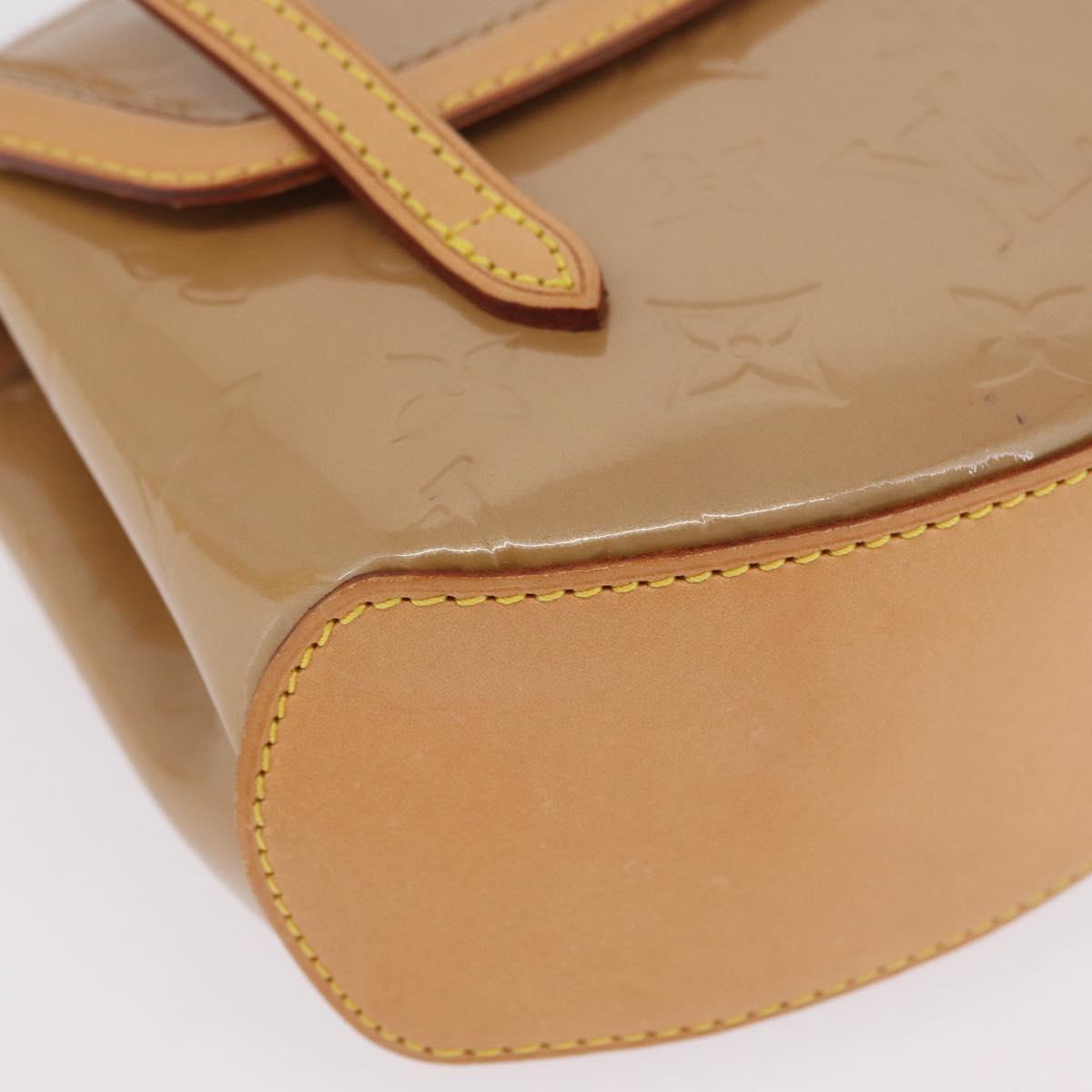 LOUIS VUITTON Vernis Biscayne Bay PM Bag Noisette M91179 LV Auth 209162V