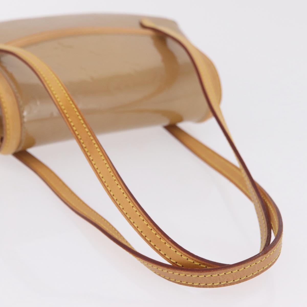 LOUIS VUITTON Vernis Biscayne Bay PM Bag Noisette M91179 LV Auth 209162V