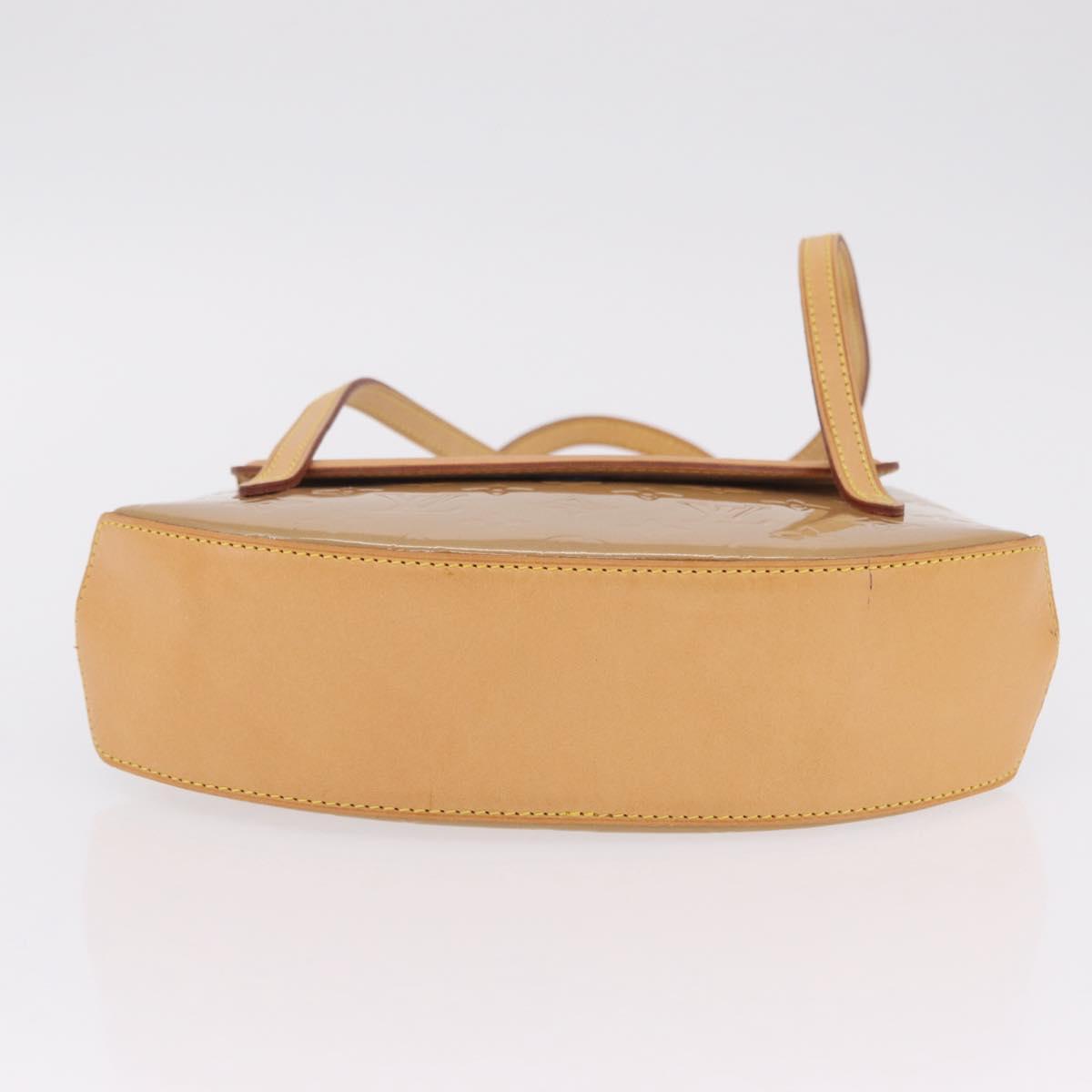 LOUIS VUITTON Vernis Biscayne Bay PM Bag Noisette M91179 LV Auth 209162V