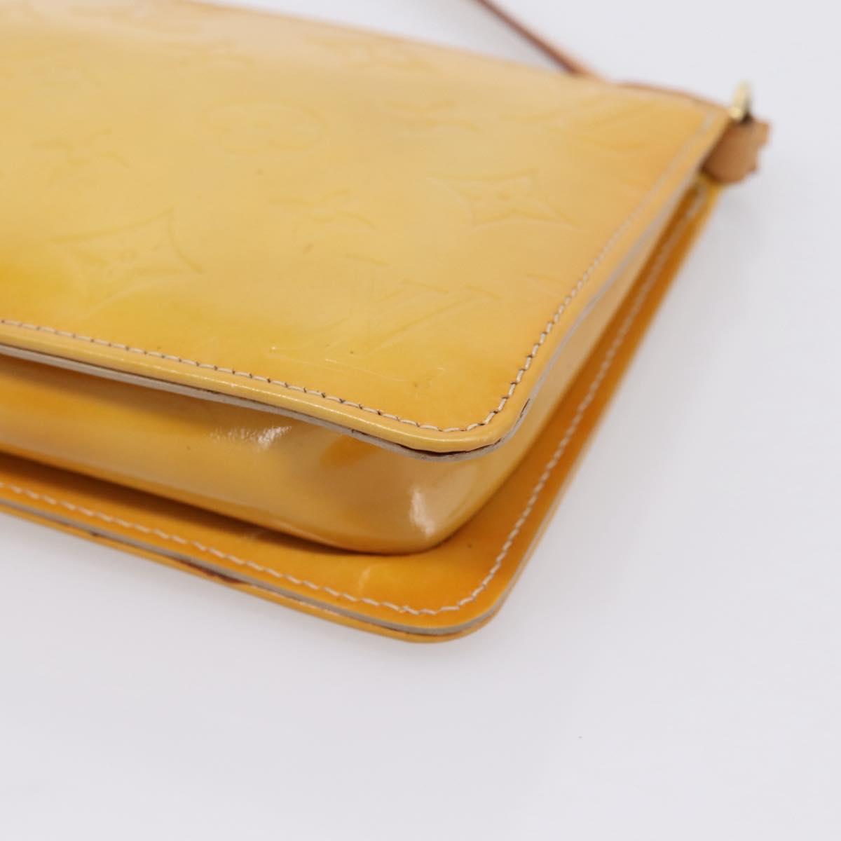 LOUIS VUITTON Monogram Vernis Lexington Pouch Beige M91010 LV Auth 209163A