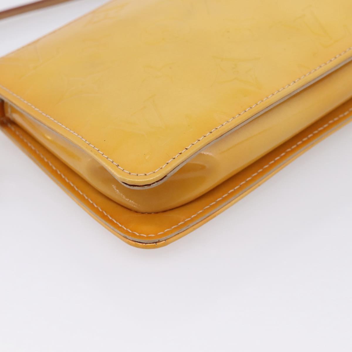 LOUIS VUITTON Monogram Vernis Lexington Pouch Beige M91010 LV Auth 209163A