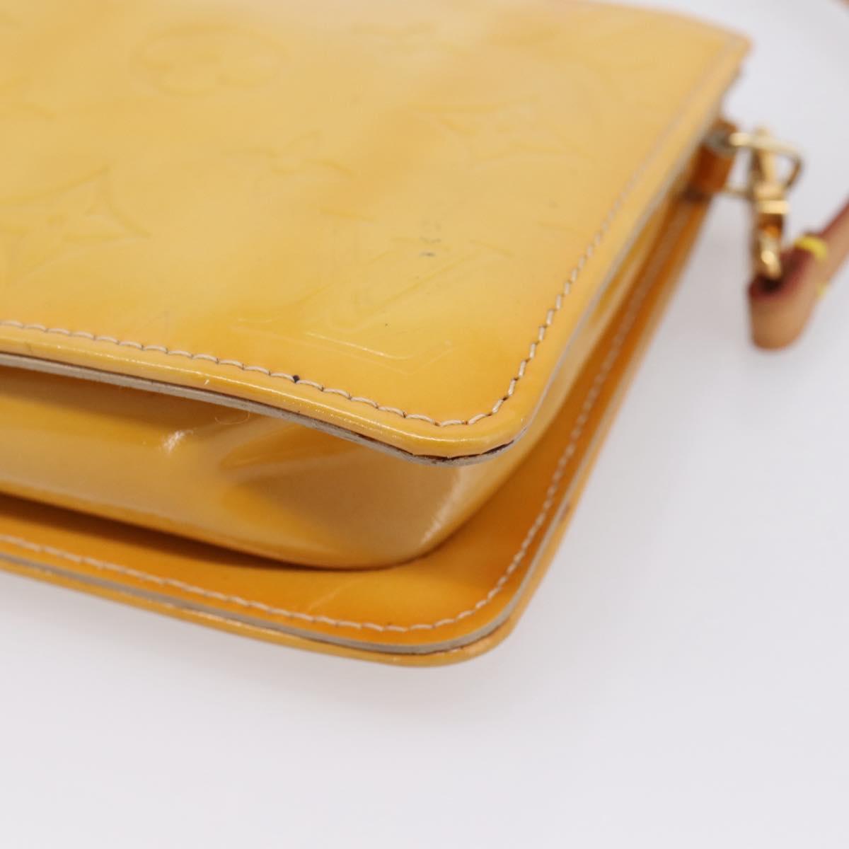 LOUIS VUITTON Monogram Vernis Lexington Pouch Beige M91010 LV Auth 209163A