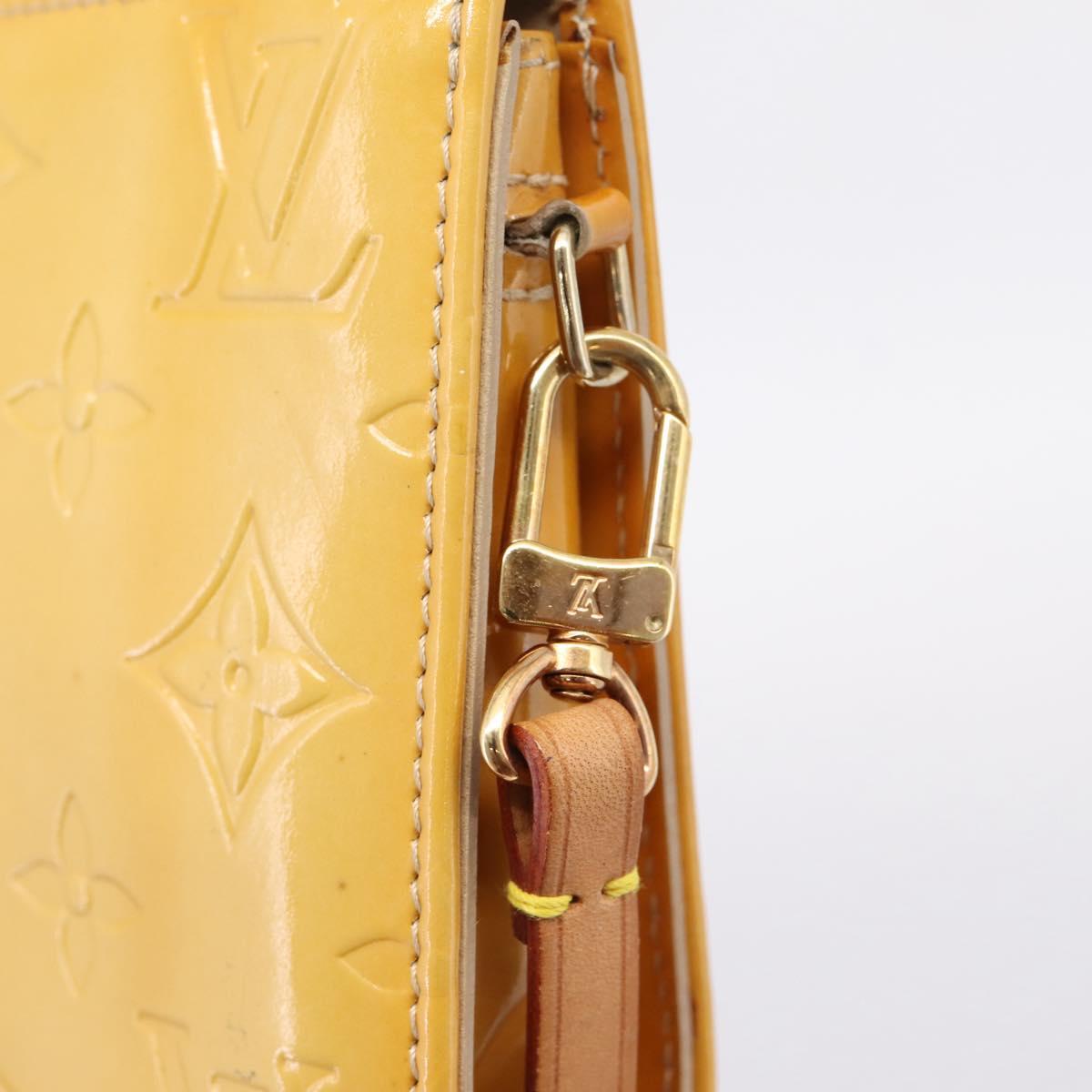 LOUIS VUITTON Monogram Vernis Lexington Pouch Beige M91010 LV Auth 209163A