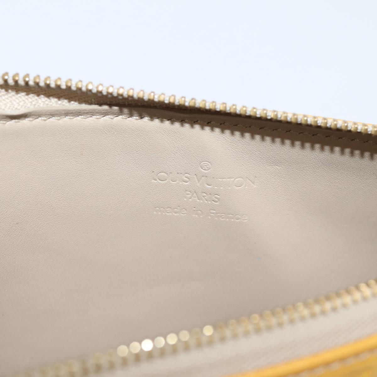 LOUIS VUITTON Monogram Vernis Lexington Pouch Beige M91010 LV Auth 209163A
