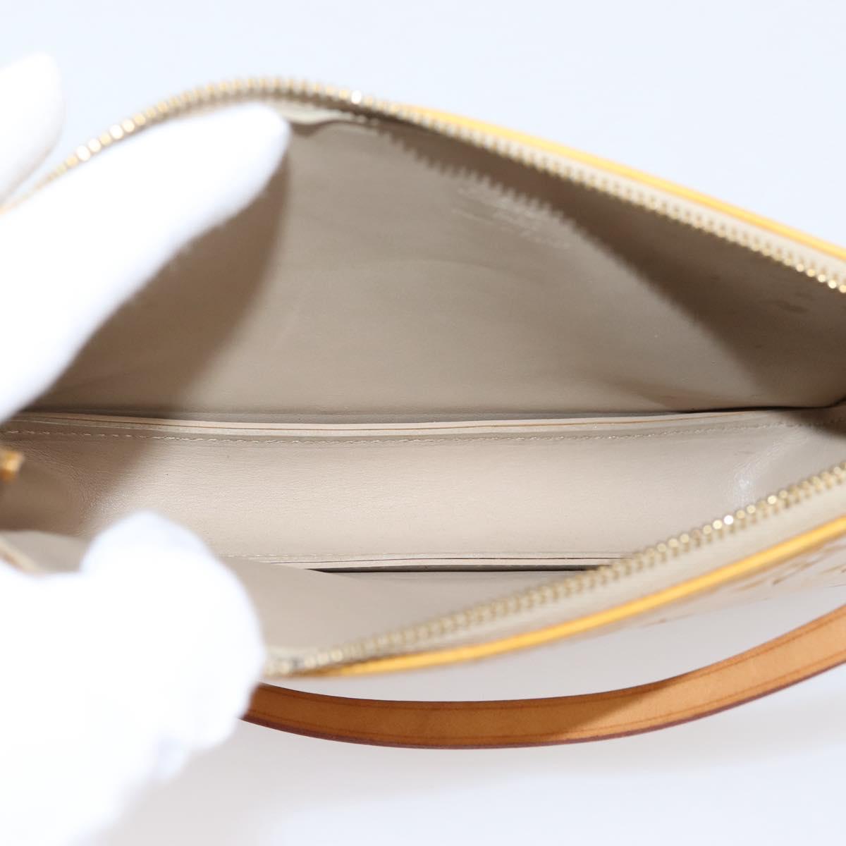 LOUIS VUITTON Monogram Vernis Lexington Pouch Beige M91010 LV Auth 209163A