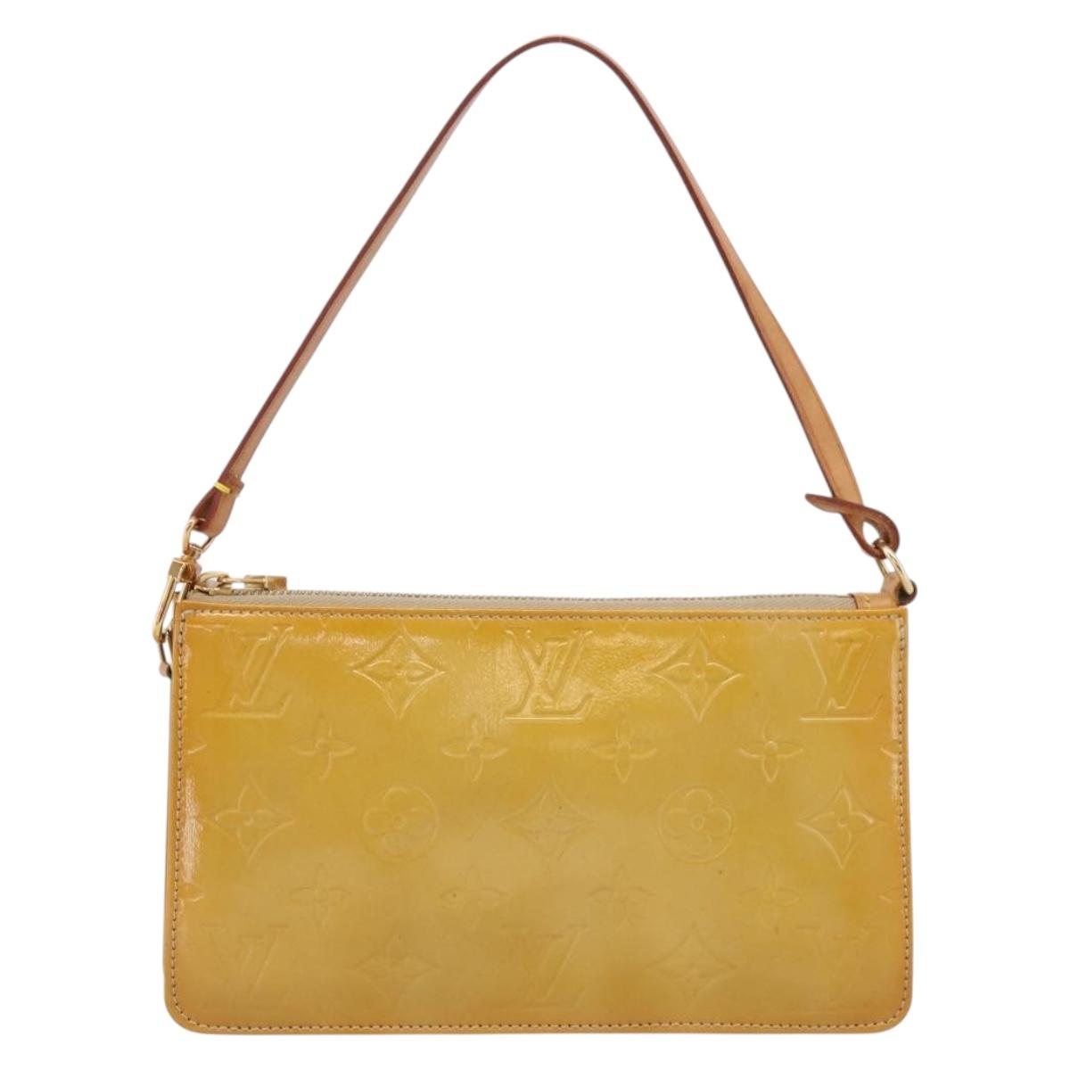 LOUIS VUITTON Monogram Vernis Lexington Pouch Beige M91010 LV Auth 209163A