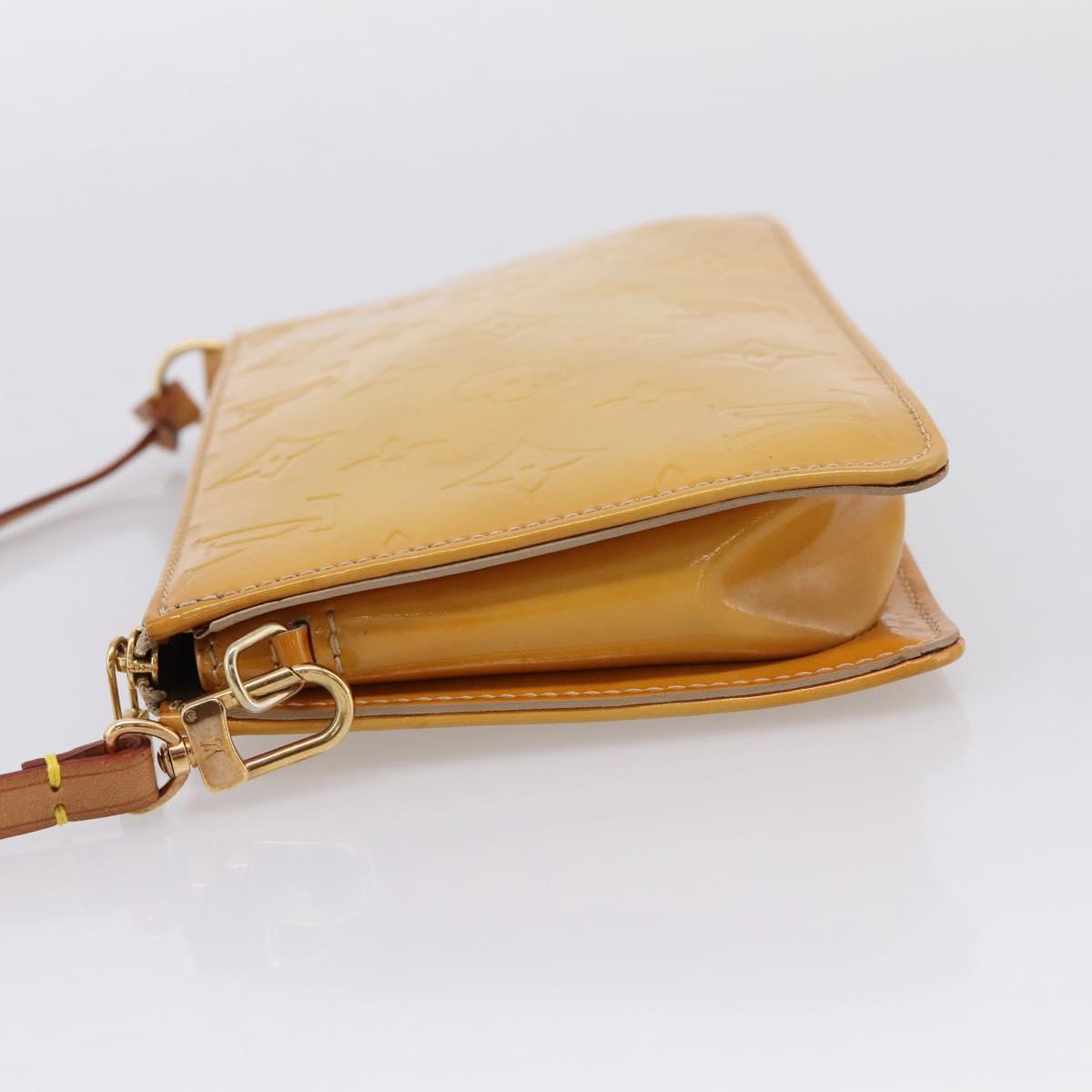 LOUIS VUITTON Monogram Vernis Lexington Pouch Beige M91010 LV Auth 209163A