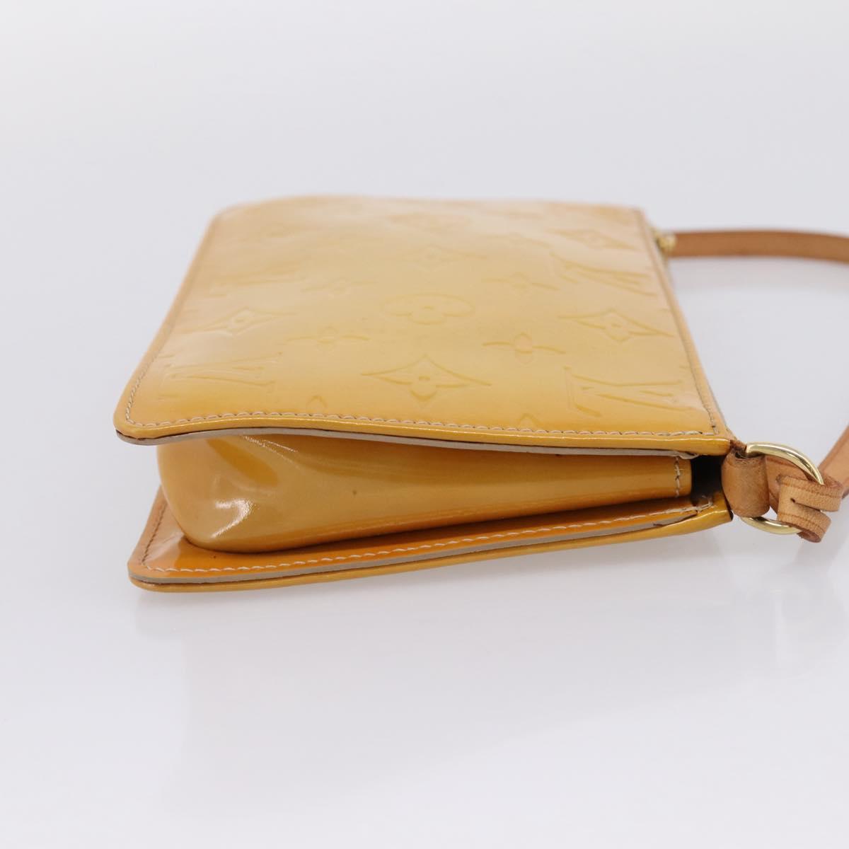 LOUIS VUITTON Monogram Vernis Lexington Pouch Beige M91010 LV Auth 209163A