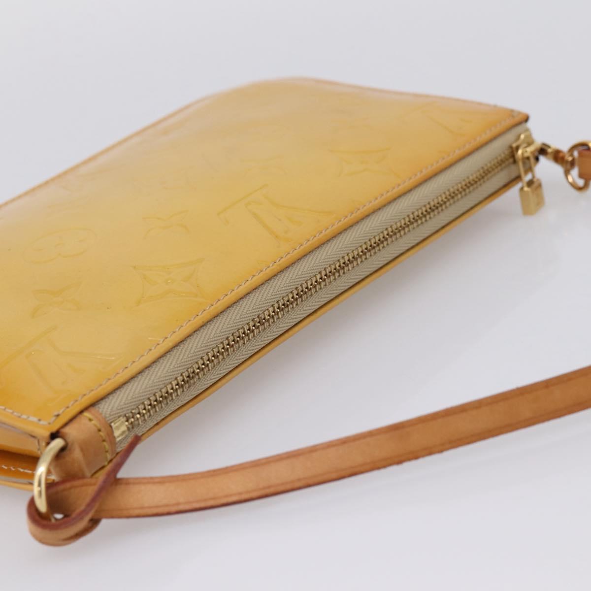 LOUIS VUITTON Monogram Vernis Lexington Pouch Beige M91010 LV Auth 209163A