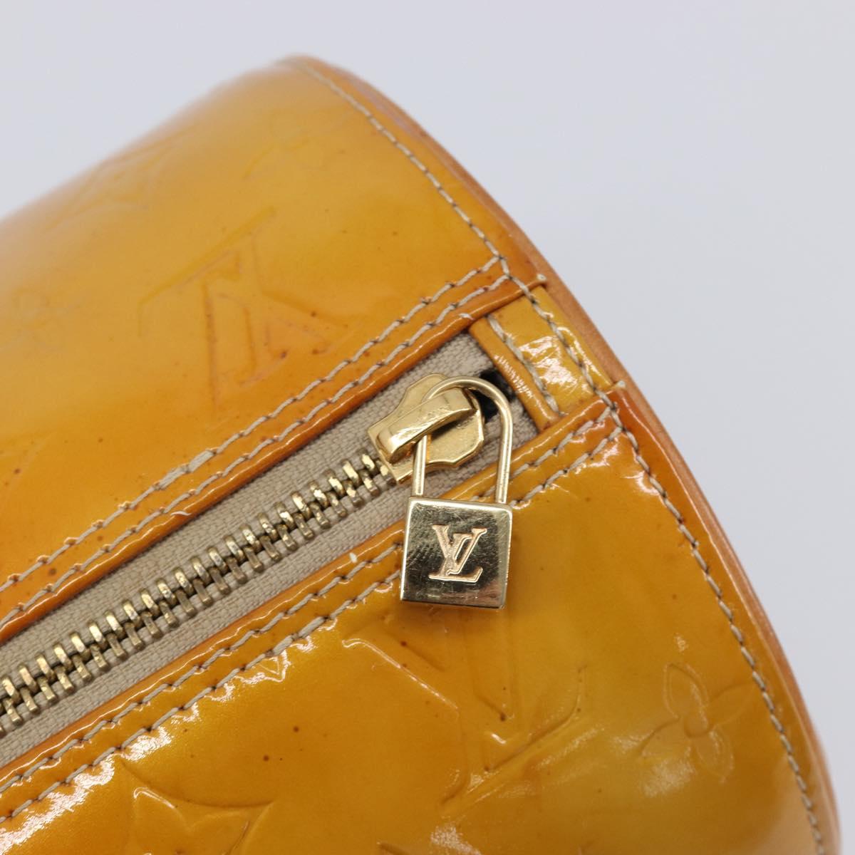 LOUIS VUITTON Monogram Vernis Bedford Hand Bag Beige M91006 LV Auth 209212