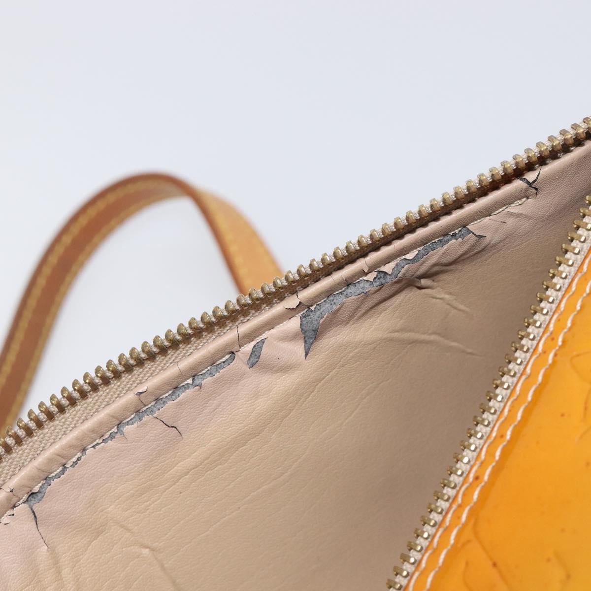 LOUIS VUITTON Monogram Vernis Bedford Hand Bag Beige M91006 LV Auth 209212