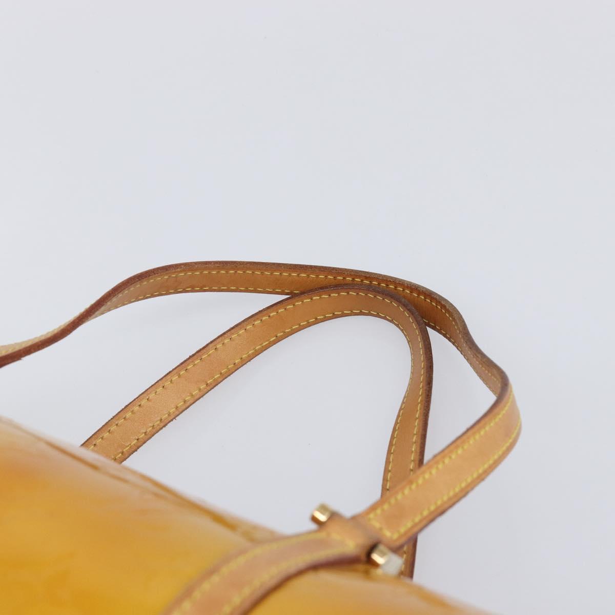 LOUIS VUITTON Monogram Vernis Bedford Hand Bag Beige M91006 LV Auth 209212
