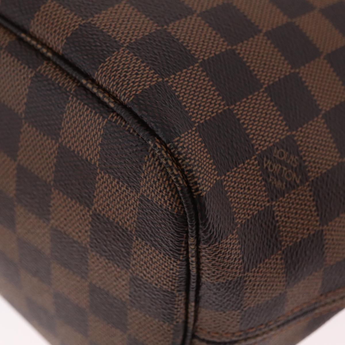 LOUIS VUITTON Damier Ebene Neverfull MM Tote Bag N51105 LV Auth 209219V