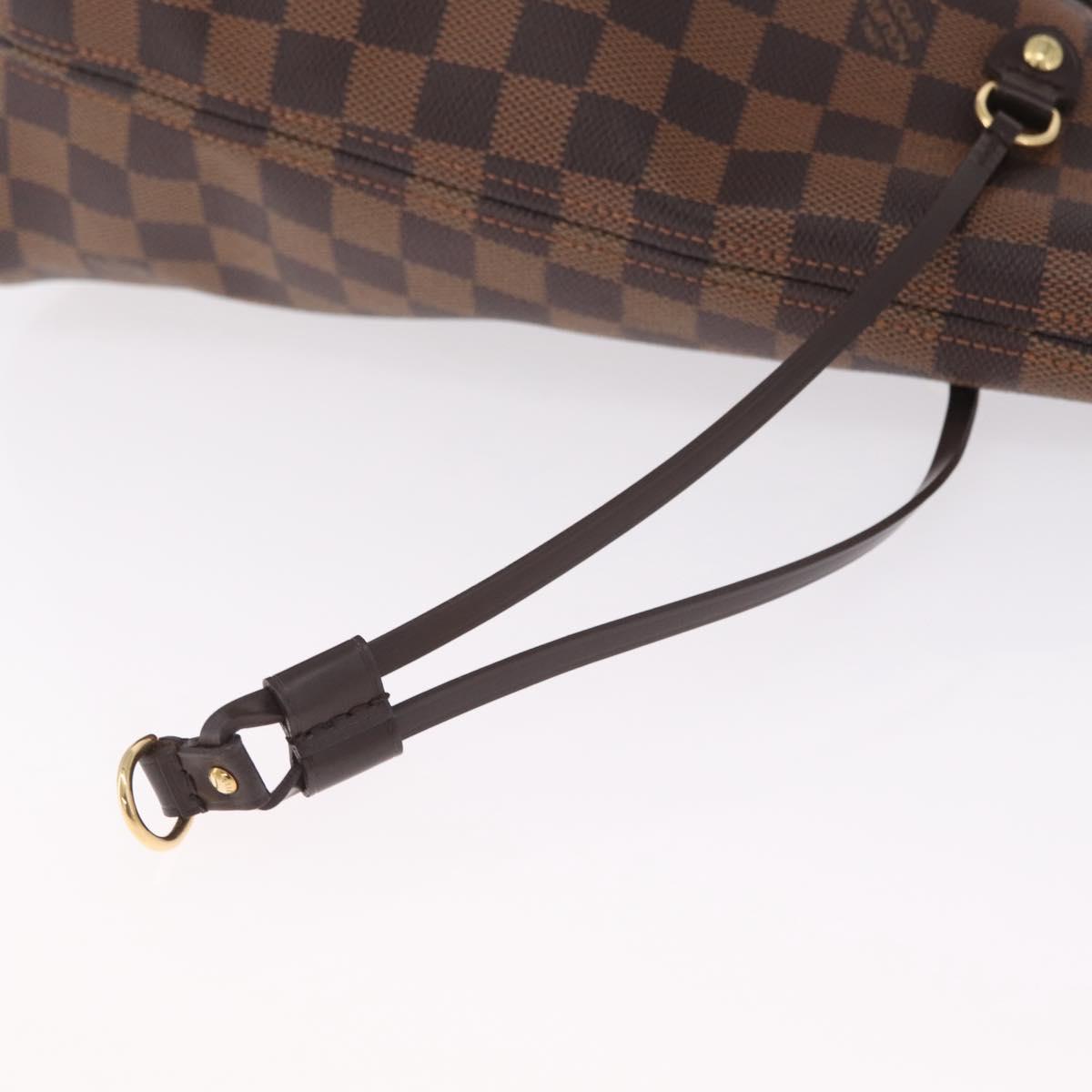 LOUIS VUITTON Damier Ebene Neverfull MM Tote Bag N51105 LV Auth 209219V