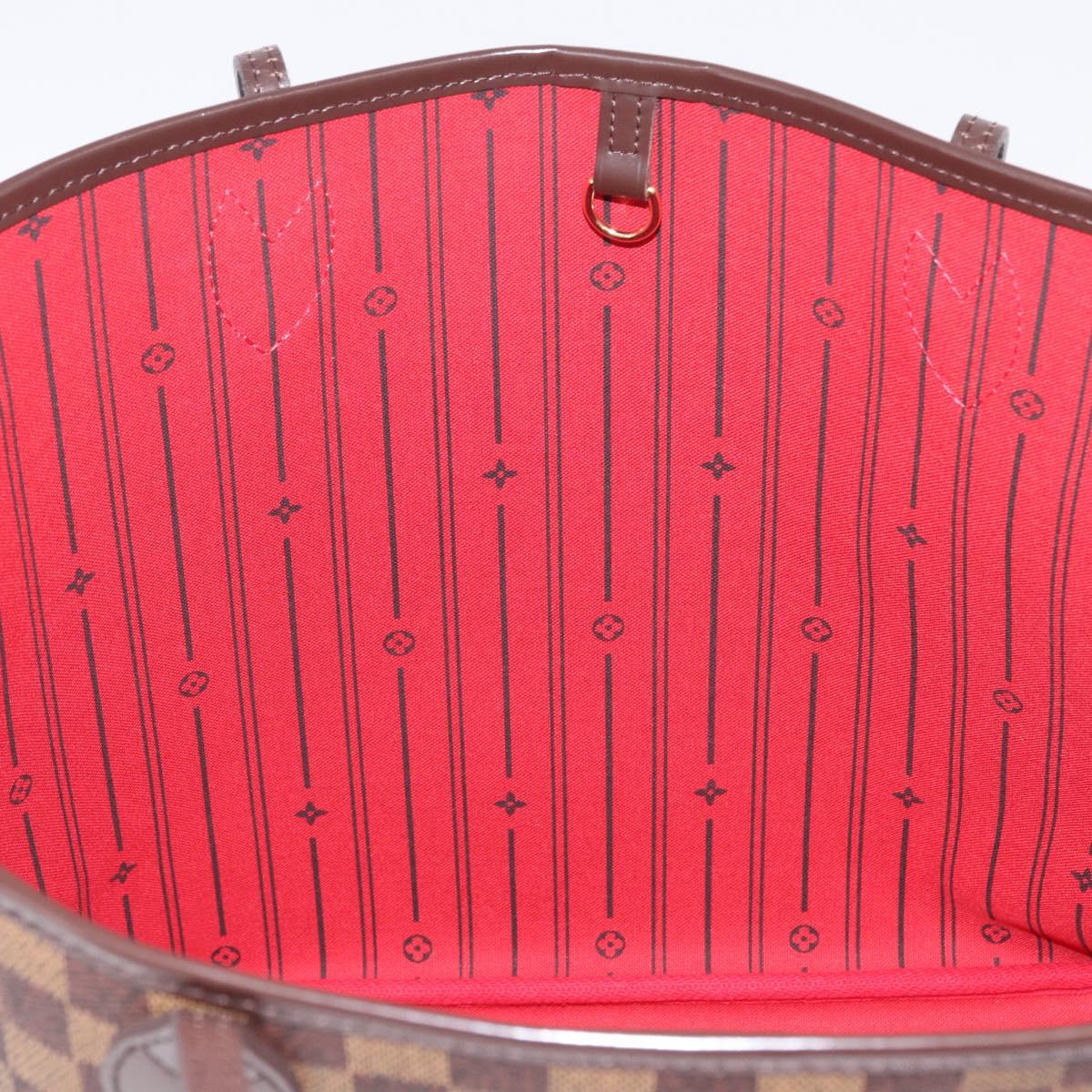 LOUIS VUITTON Damier Ebene Neverfull MM Tote Bag N51105 LV Auth 209219V