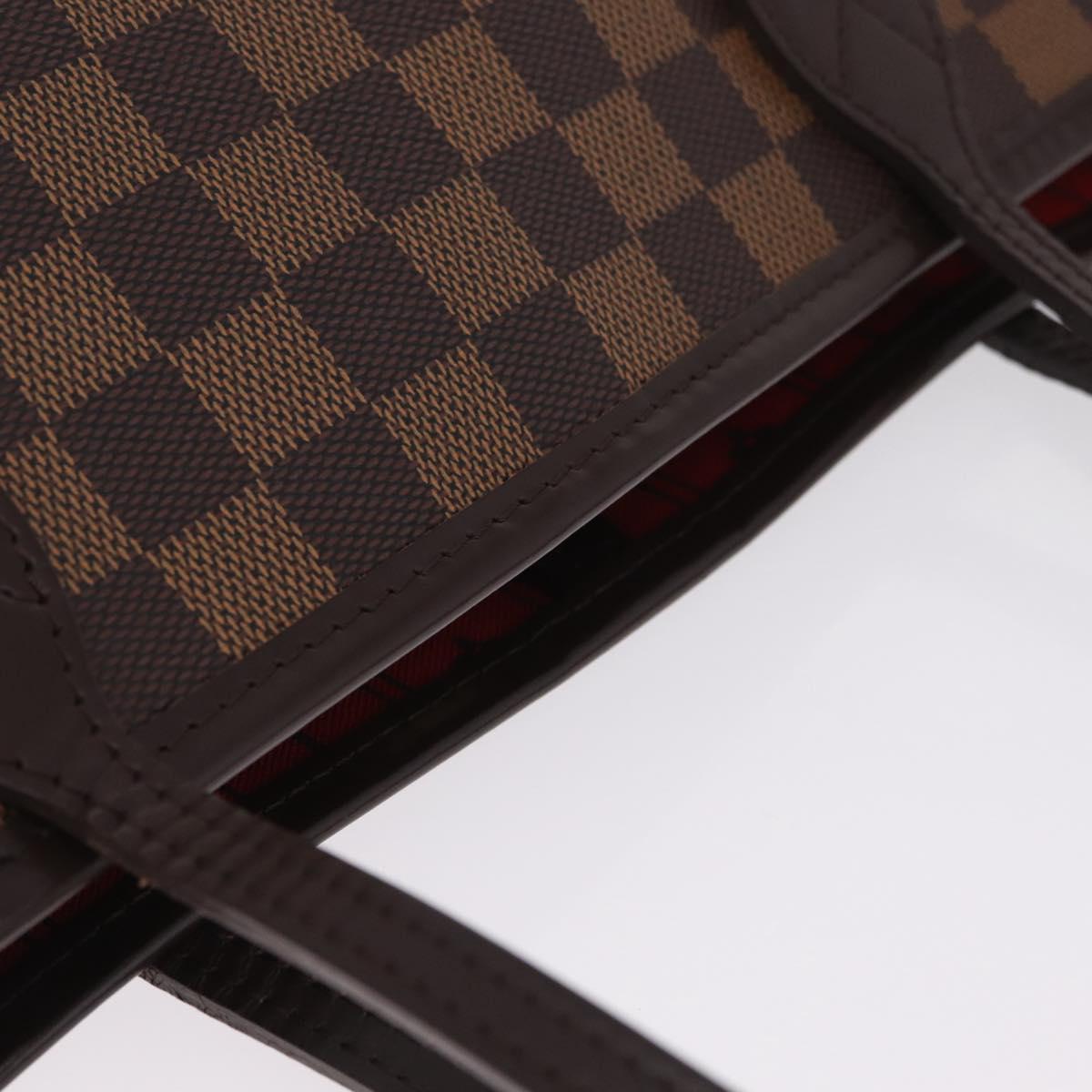 LOUIS VUITTON Damier Ebene Neverfull MM Tote Bag N51105 LV Auth 209219V