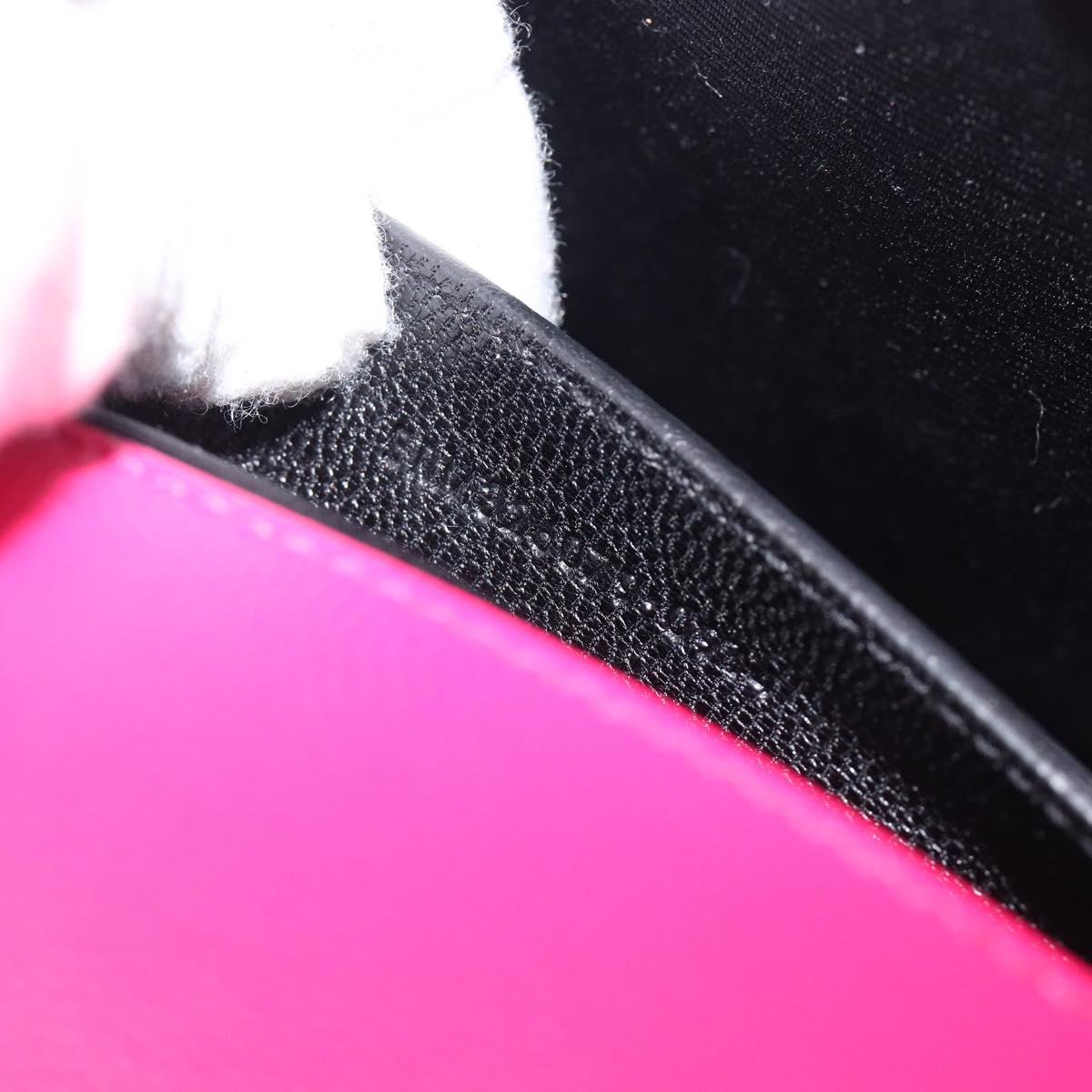Saint Laurent Cassandra Clutch Bag Leather Pink Gold Tone 326079 Auth 209225V