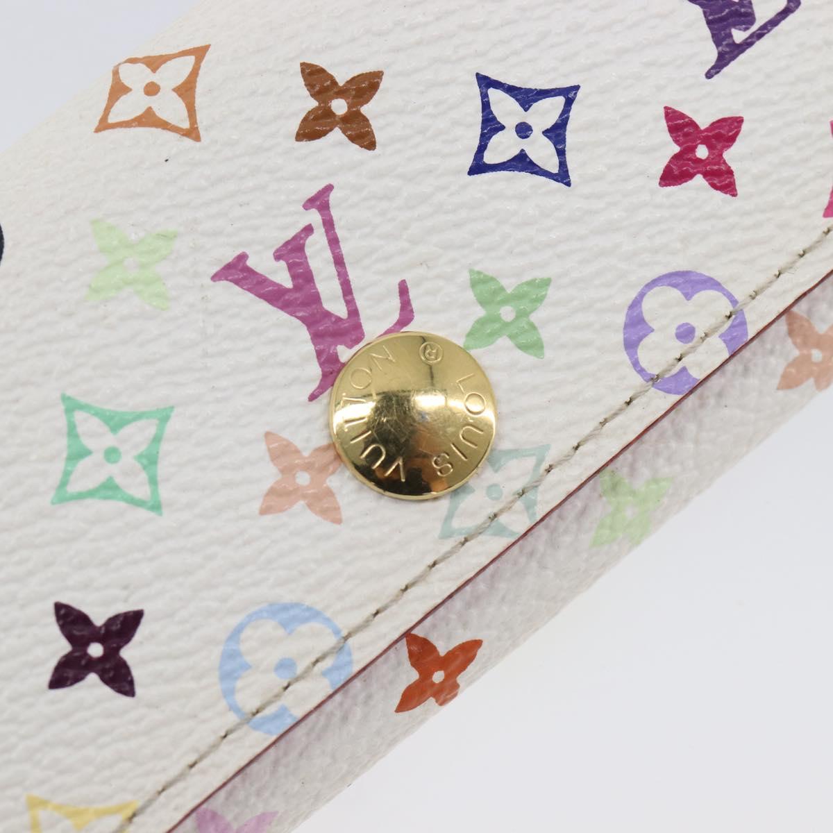 LOUIS VUITTON Monogram Multicolor Multicles 4 Key Case White M60043 Auth 209229