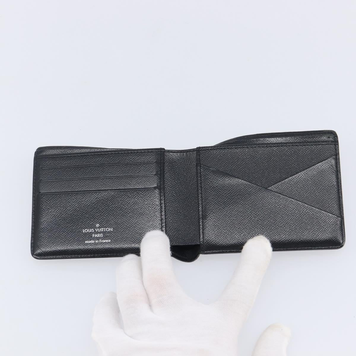 LOUIS VUITTON Damier Graphite Portefeuille Multiple Wallet N63258 LV Auth 209231