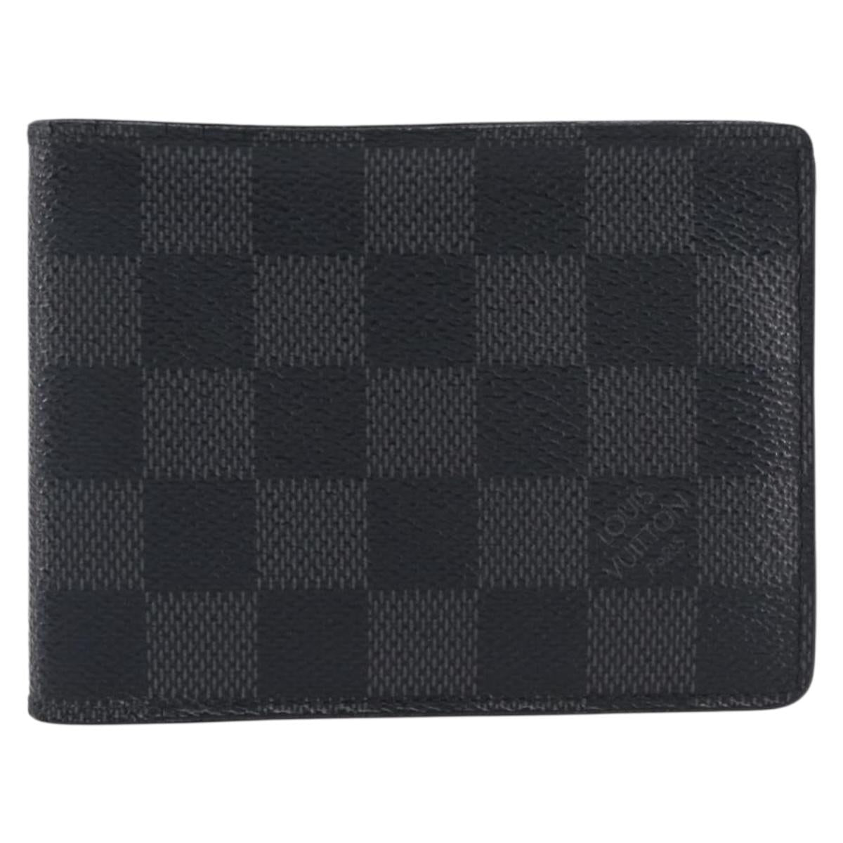 LOUIS VUITTON Damier Graphite Portefeuille Multiple Wallet N63258 LV Auth 209231