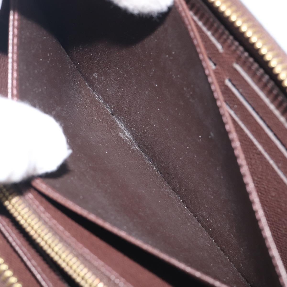 LOUIS VUITTON Damier Ebene Zippy Wallet Long Wallet N41661 LV Auth 209235