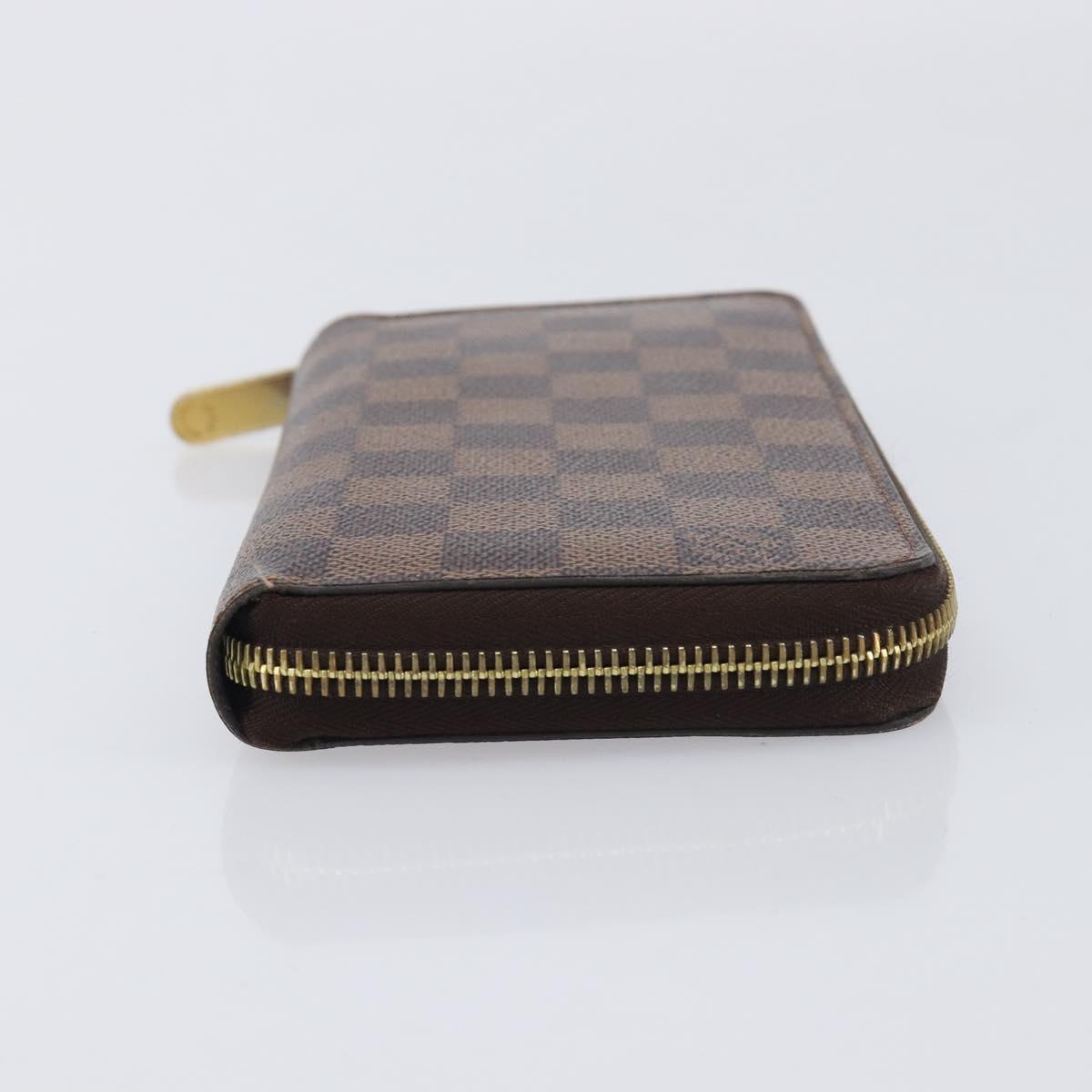 LOUIS VUITTON Damier Ebene Zippy Wallet Long Wallet N41661 LV Auth 209235