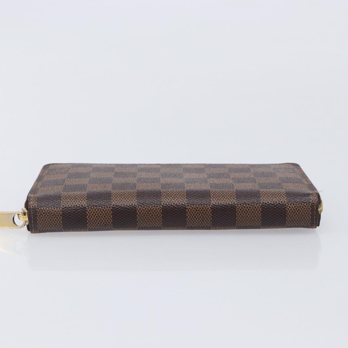 LOUIS VUITTON Damier Ebene Zippy Wallet Long Wallet N41661 LV Auth 209235
