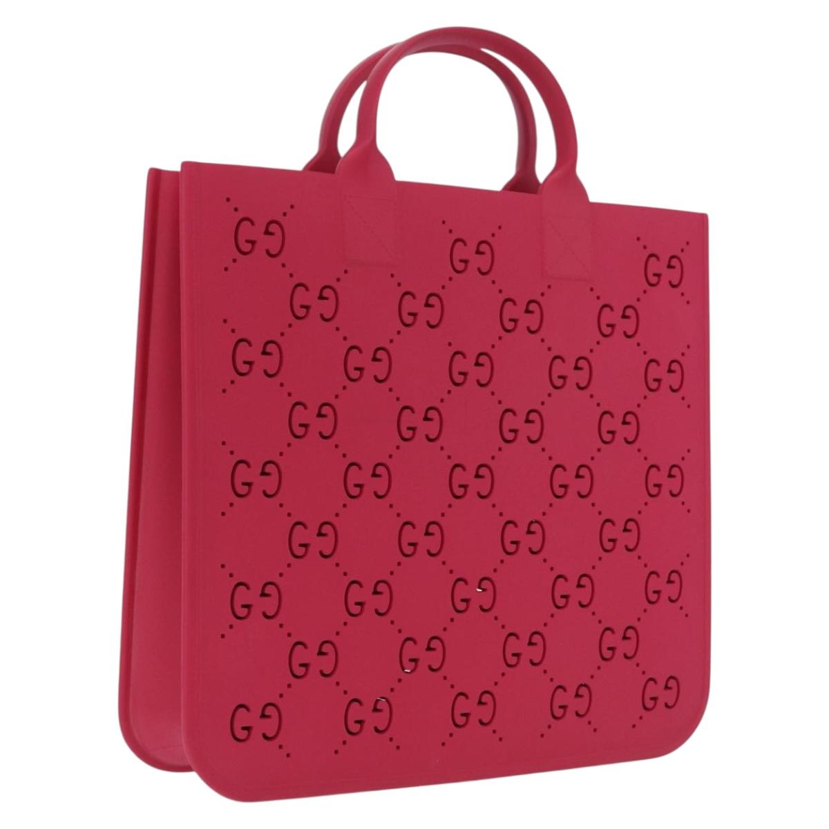 GUCCI GG Canvas Children Hand Bag Rubber Pink 679365 Auth 209239M