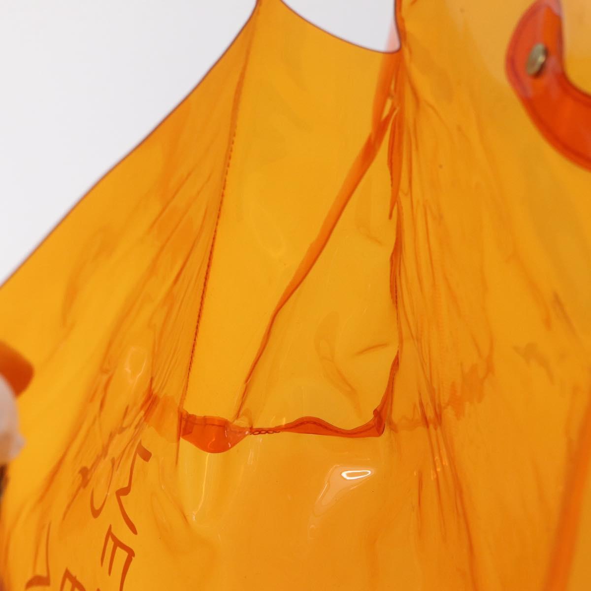 HERMES Vinyl Kelly Hand Bag Vinyl Orange Auth 209264