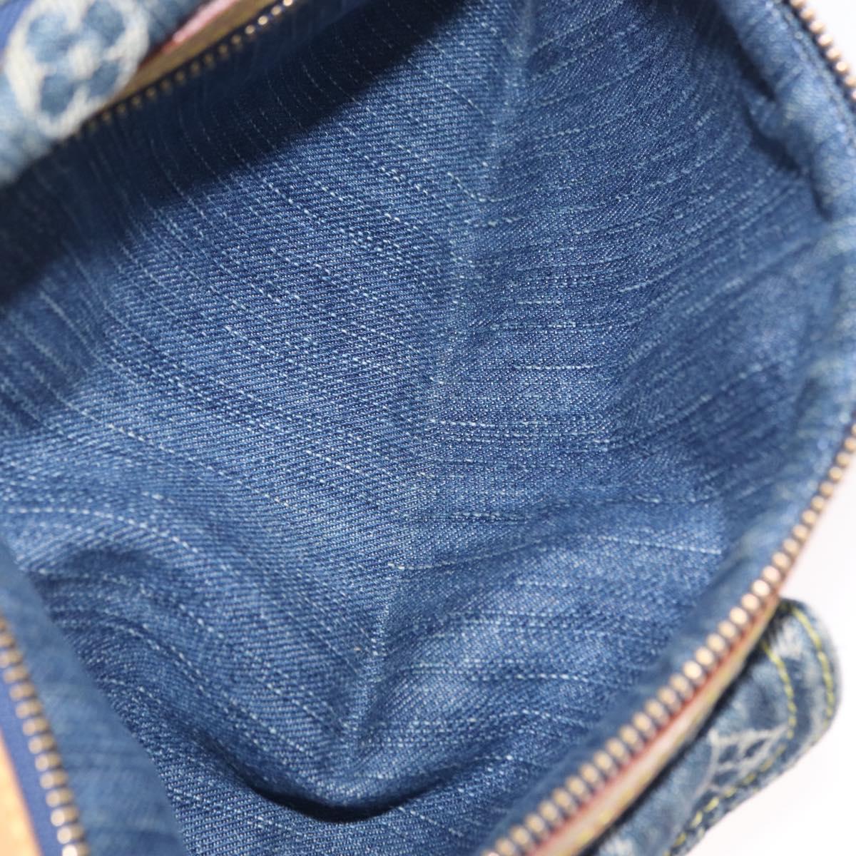 LOUIS VUITTON Monogram Denim Buggy PM Shoulder Bag Blue M95049 LV Auth 209281V