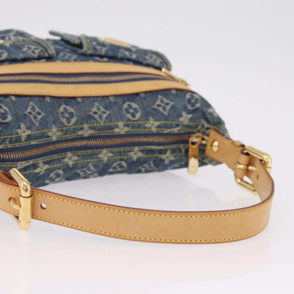 LOUIS VUITTON Monogram Denim Buggy PM Shoulder Bag Blue M95049 LV Auth 209281V