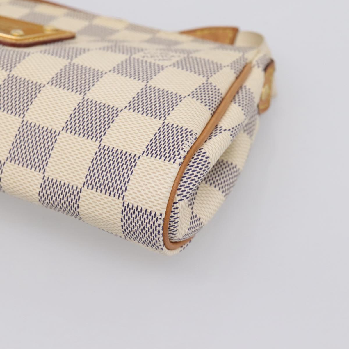 LOUIS VUITTON Damier Azur Eva Shoulder Bag 2way N55214 LV Auth 209283V