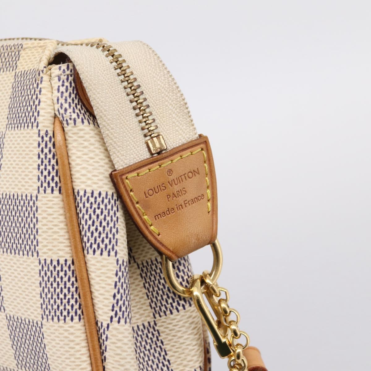 LOUIS VUITTON Damier Azur Eva Shoulder Bag 2way N55214 LV Auth 209283V