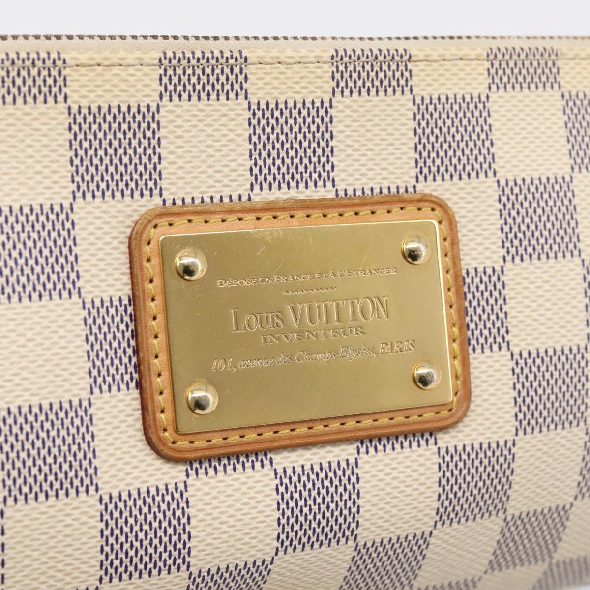 LOUIS VUITTON Damier Azur Eva Shoulder Bag 2way N55214 LV Auth 209283V