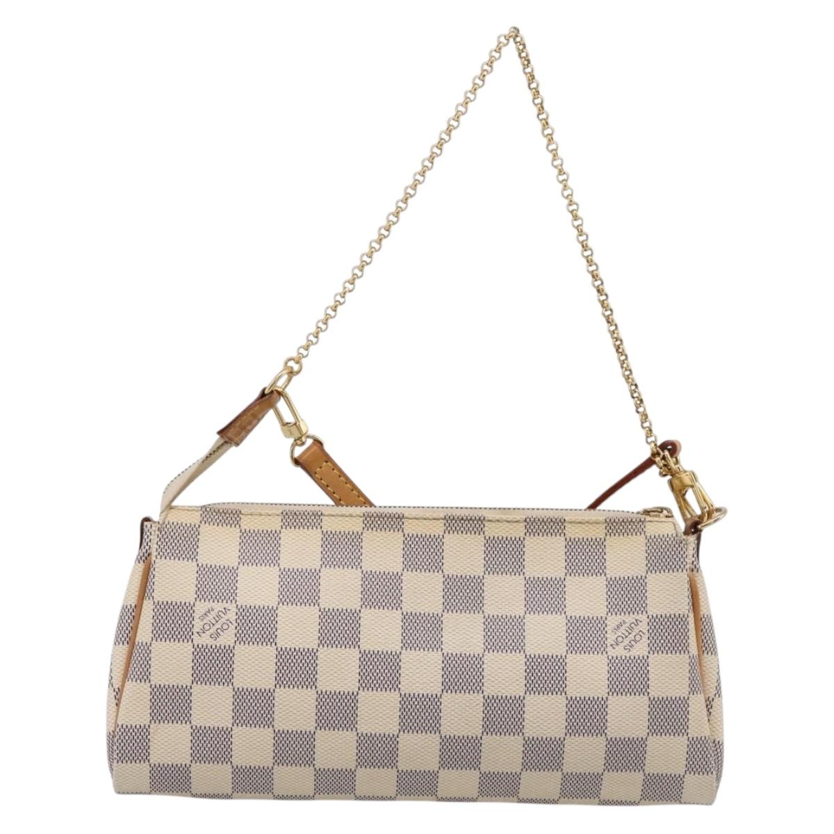 LOUIS VUITTON Damier Azur Eva Shoulder Bag 2way N55214 LV Auth 209283V