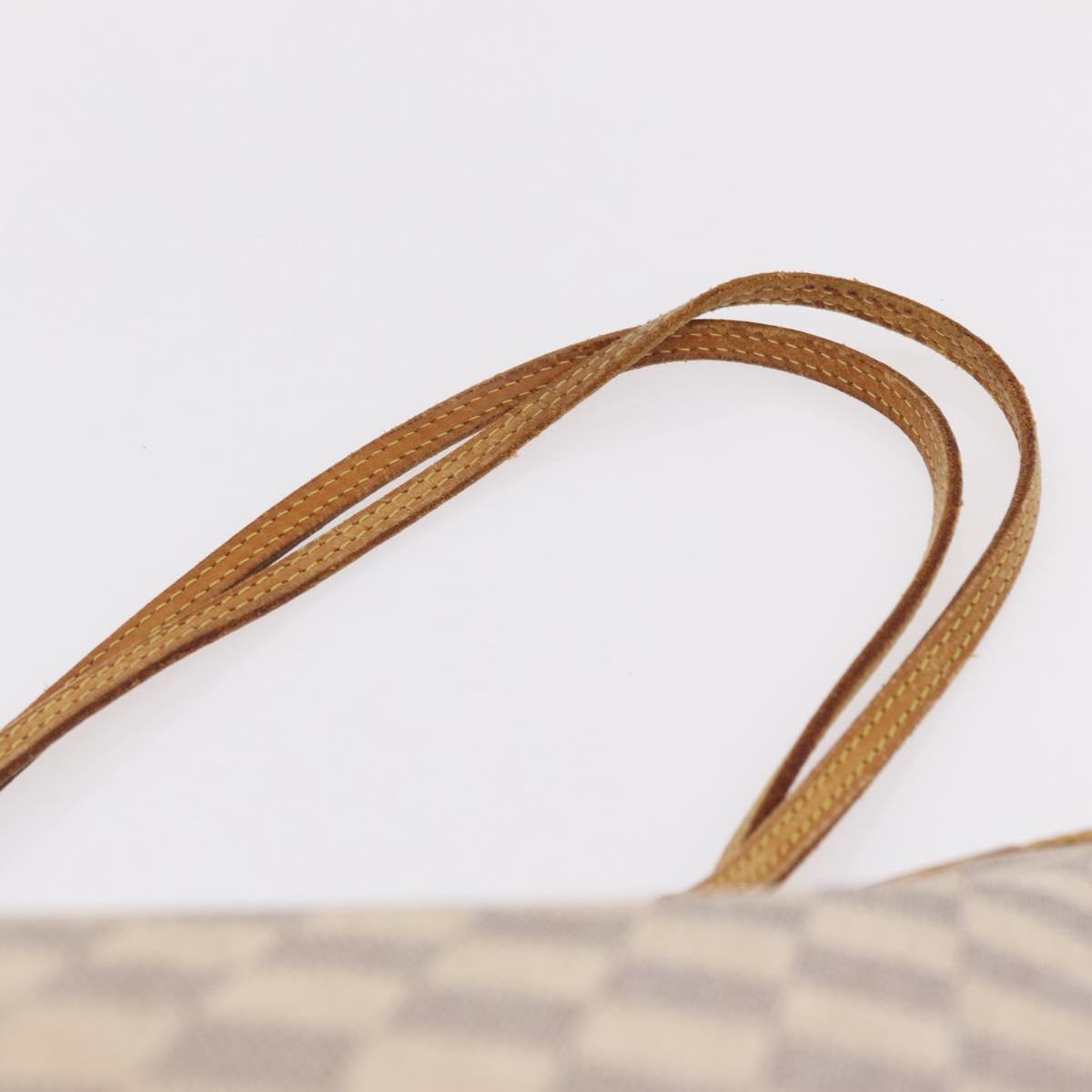 LOUIS VUITTON Damier Azur Neverfull MM Tote Bag N41605 LV Auth 209290