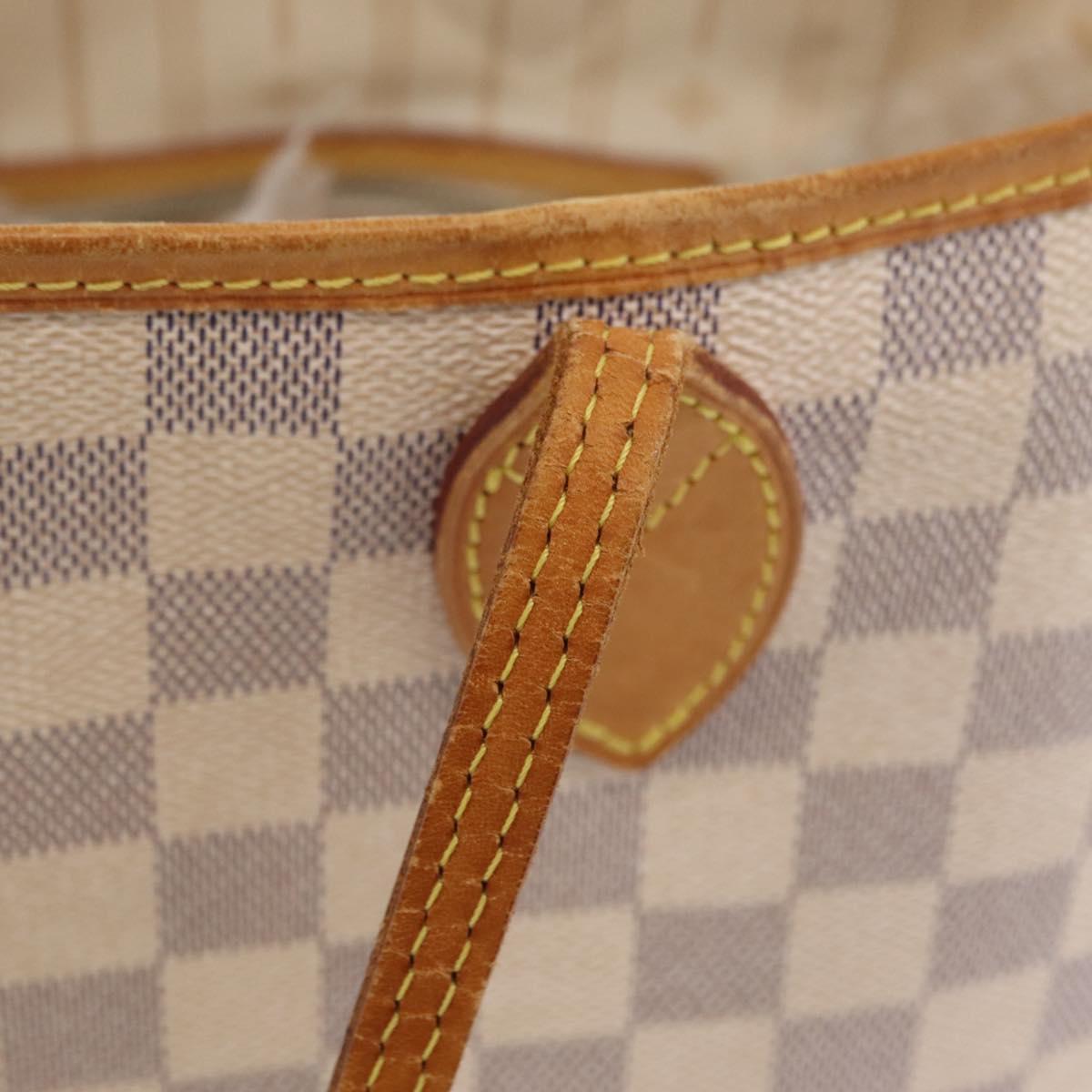 LOUIS VUITTON Damier Azur Neverfull MM Tote Bag N41605 LV Auth 209290