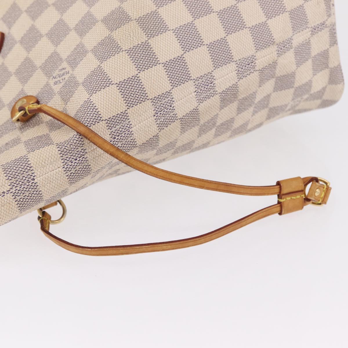 LOUIS VUITTON Damier Azur Neverfull MM Tote Bag N41605 LV Auth 209290