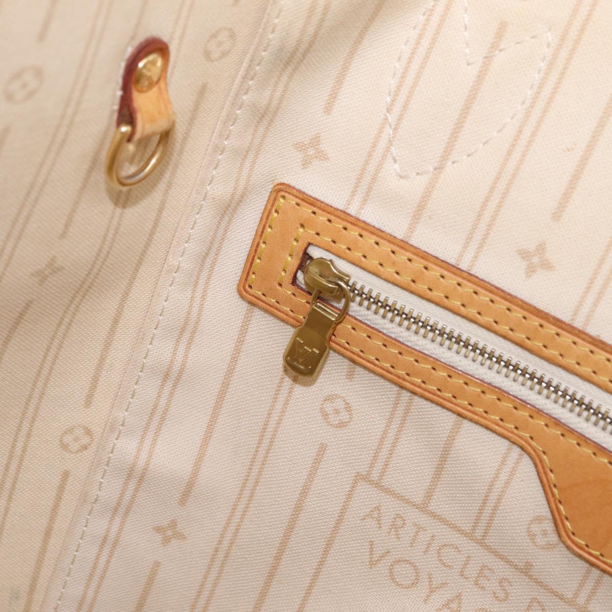 LOUIS VUITTON Damier Azur Neverfull MM Tote Bag N41605 LV Auth 209290