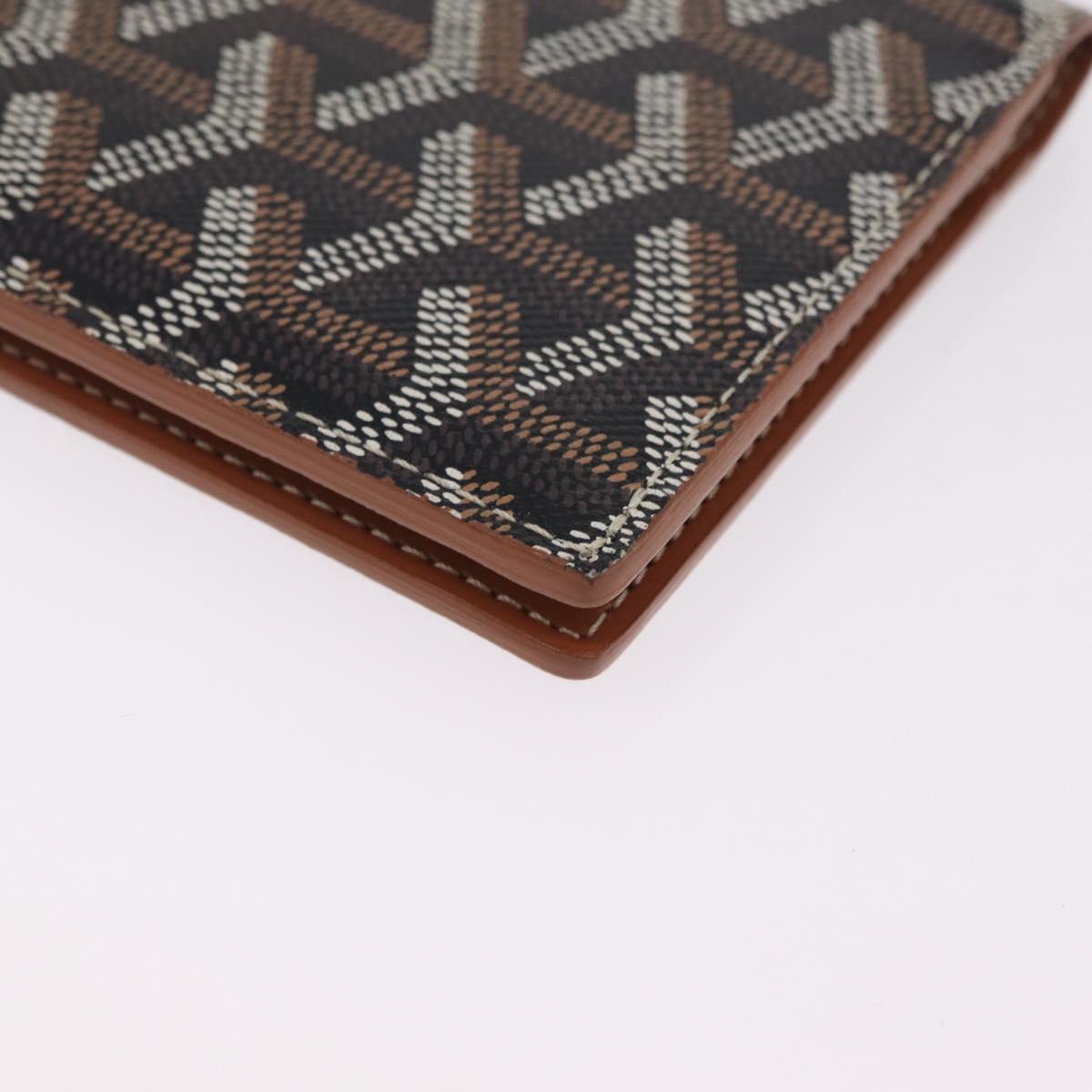 Goyard Herringbone Sun Rock Long Wallet PVC Leather Black Auth 209297M