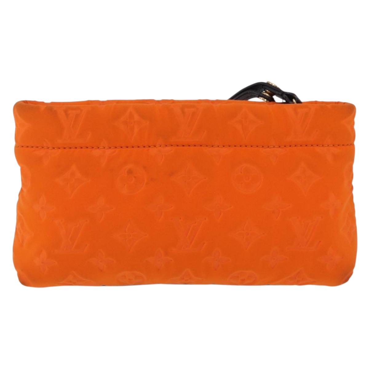 LOUIS VUITTON Cruise line Pochette Scuba Pouch Canvas Orange LV Auth 209298