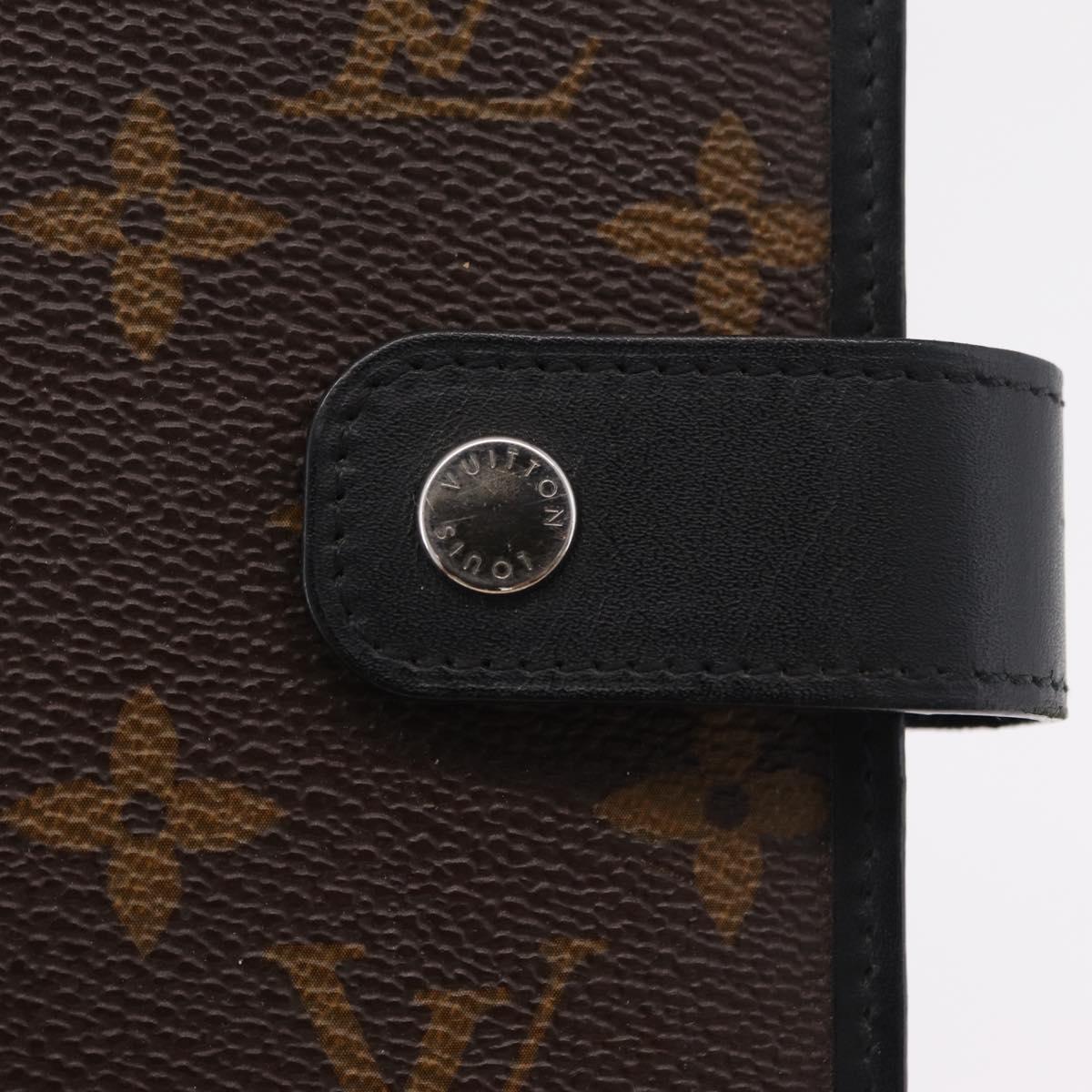 LOUIS VUITTON Monogram Macassar Agenda MM Day Planner Cover R21084 Auth 209300
