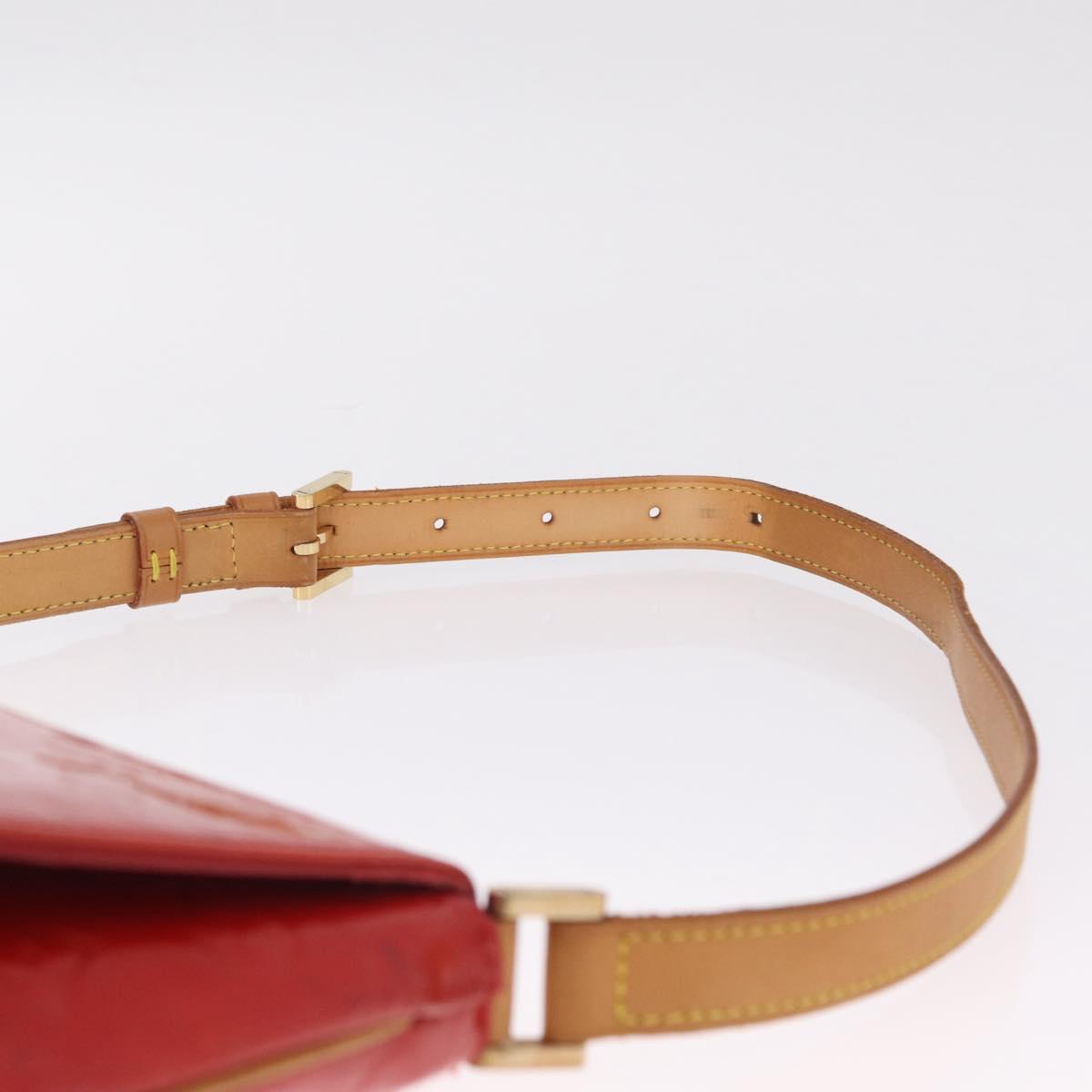 LOUIS VUITTON Monogram Vernis Thompson Street Bag Red Rouge M91094 Auth 209313