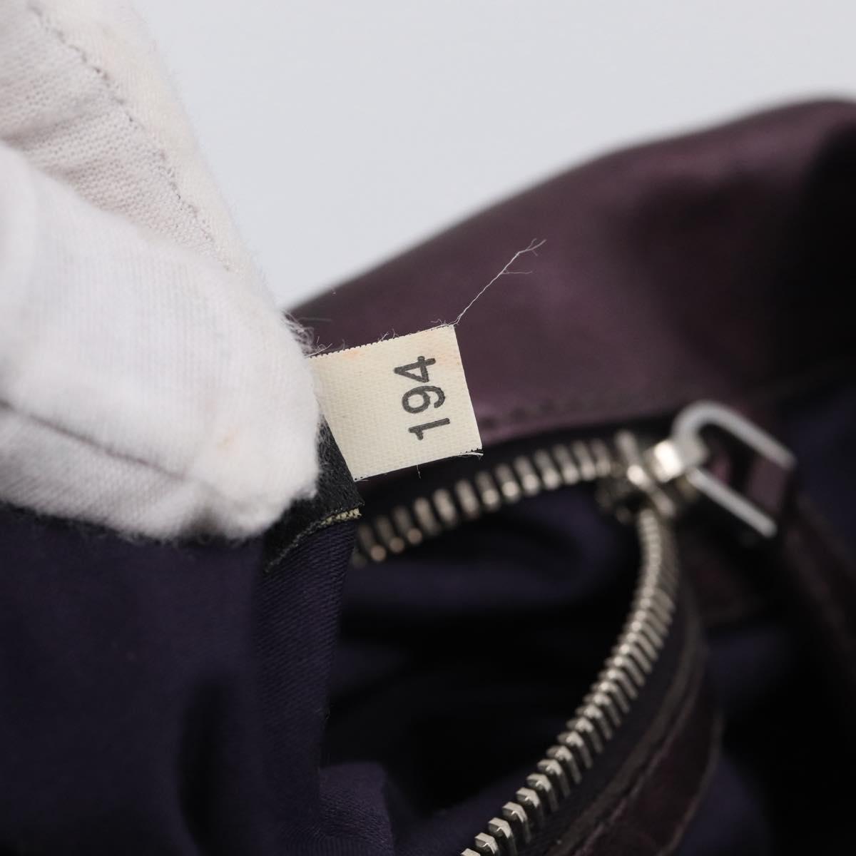 Miu Miu Hand Bag Leather 2way Purple Silver Auth 209320V
