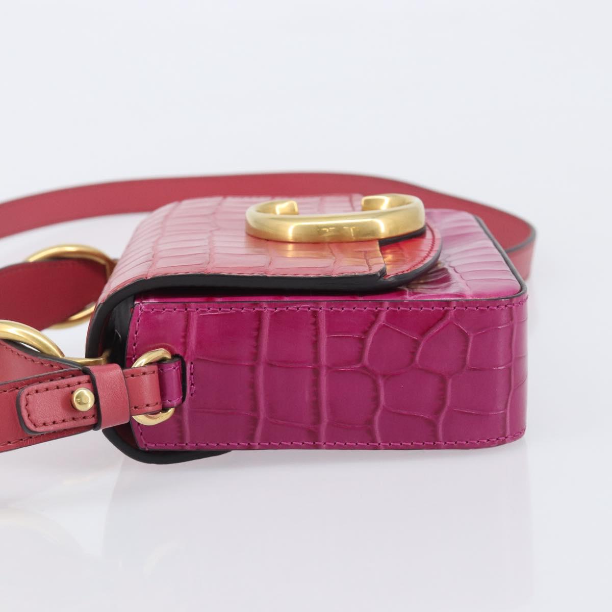 Chloe Hand Bag Leather 2way Pink Gold Auth 209325V